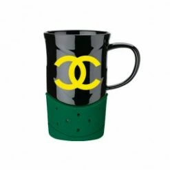 14 Oz. Ceramic Silicone Base Mug -Dugout Mugs Sales Shop Black Green LG PR KM4902 2