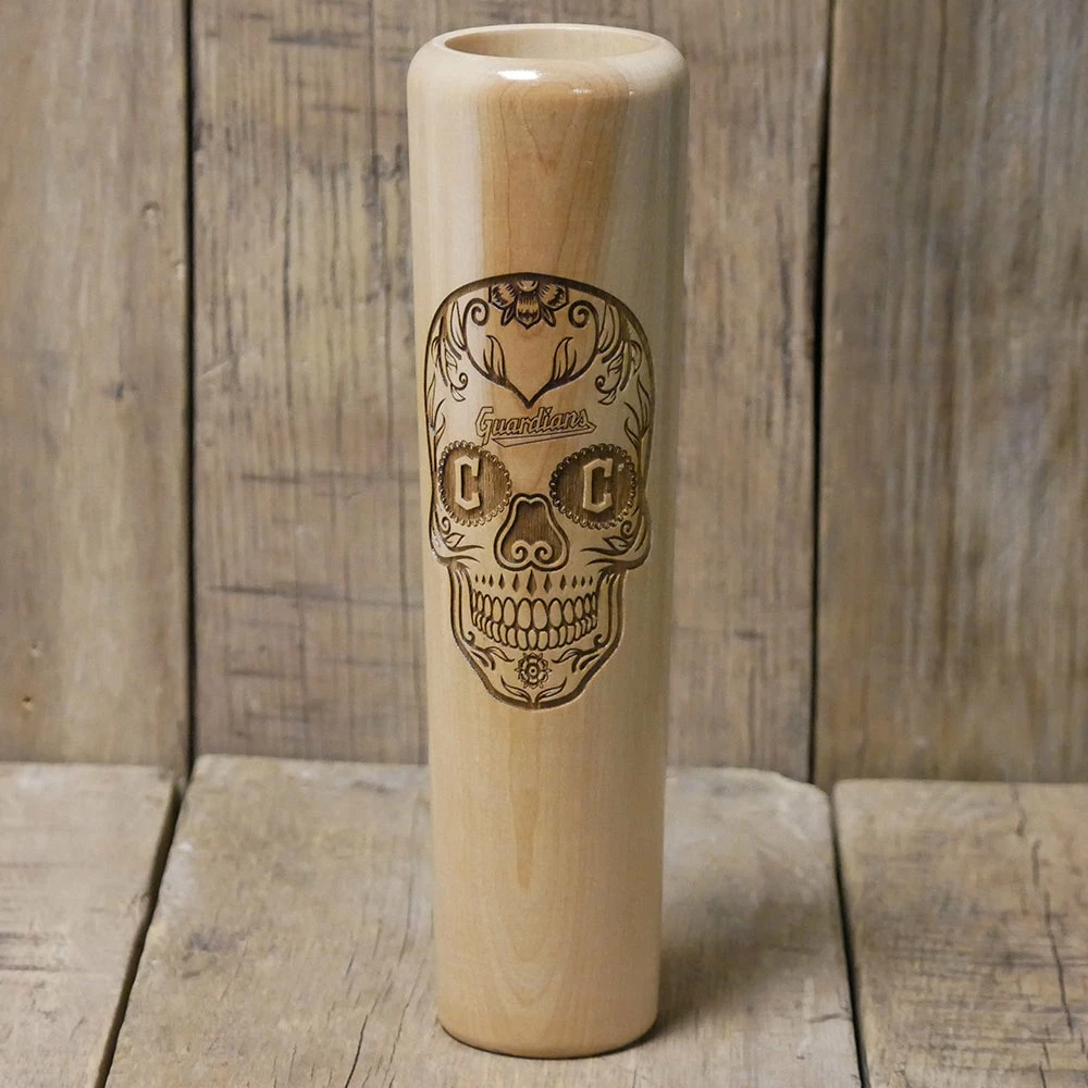 Cleveland Guardians Sugar Skull Dugout Mug® | Baseball Bat Mug 1 Cleveland Guardians Sugar Skull Dugout Mug® | Baseball Bat Mug