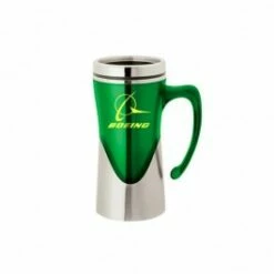14 Oz. Curved Handle Mug -Dugout Mugs Sales Shop Green Silver LG PR KM4202 2