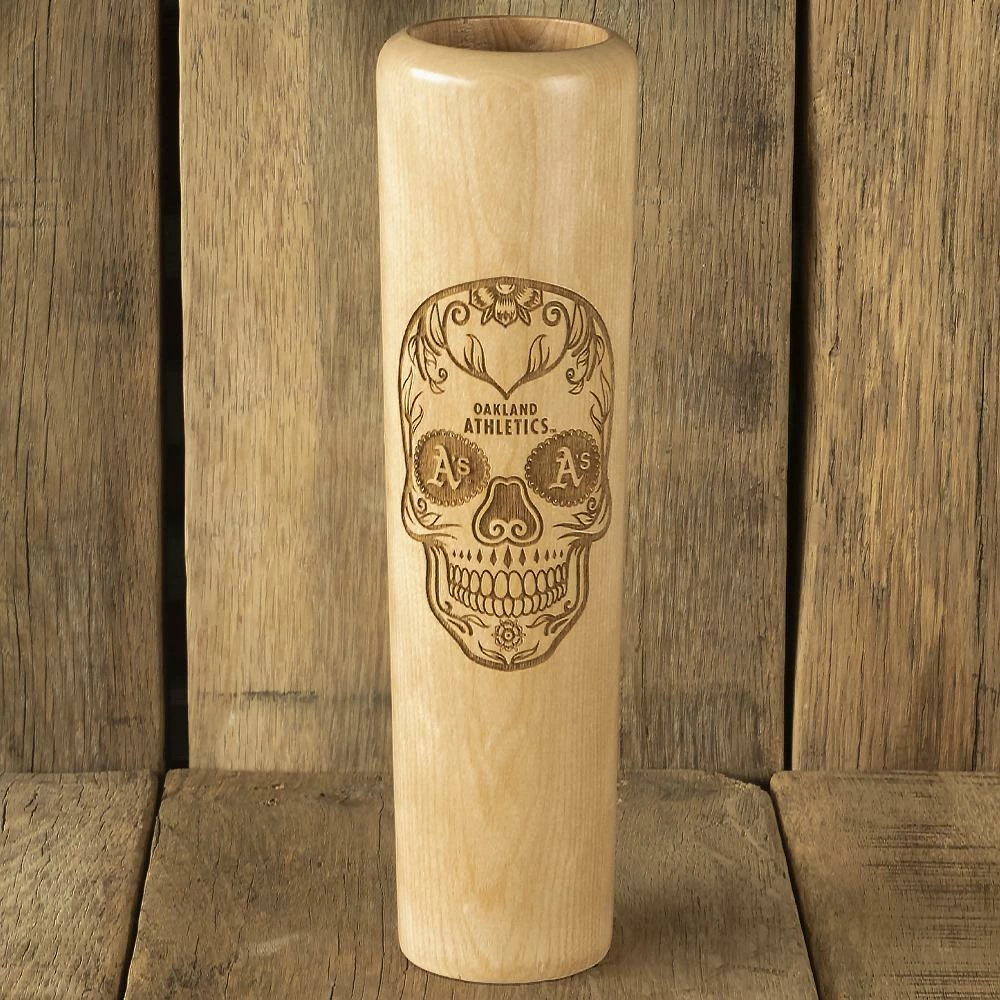 Oakland Athletics Sugar Skull Dugout Mug® | Baseball Bat Mug 1 Oakland Athletics Sugar Skull Dugout Mug® | Baseball Bat Mug