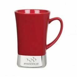 12 Oz. Laser Etched Ceramic & Stainless Steel Mug -Dugout Mugs Sales Shop Red LG ET KM3900 ETCH 2