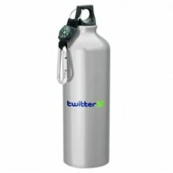 1L Aluminum Compass Sports Bottle -Dugout Mugs Sales Shop Silver LG PR GC0413 2