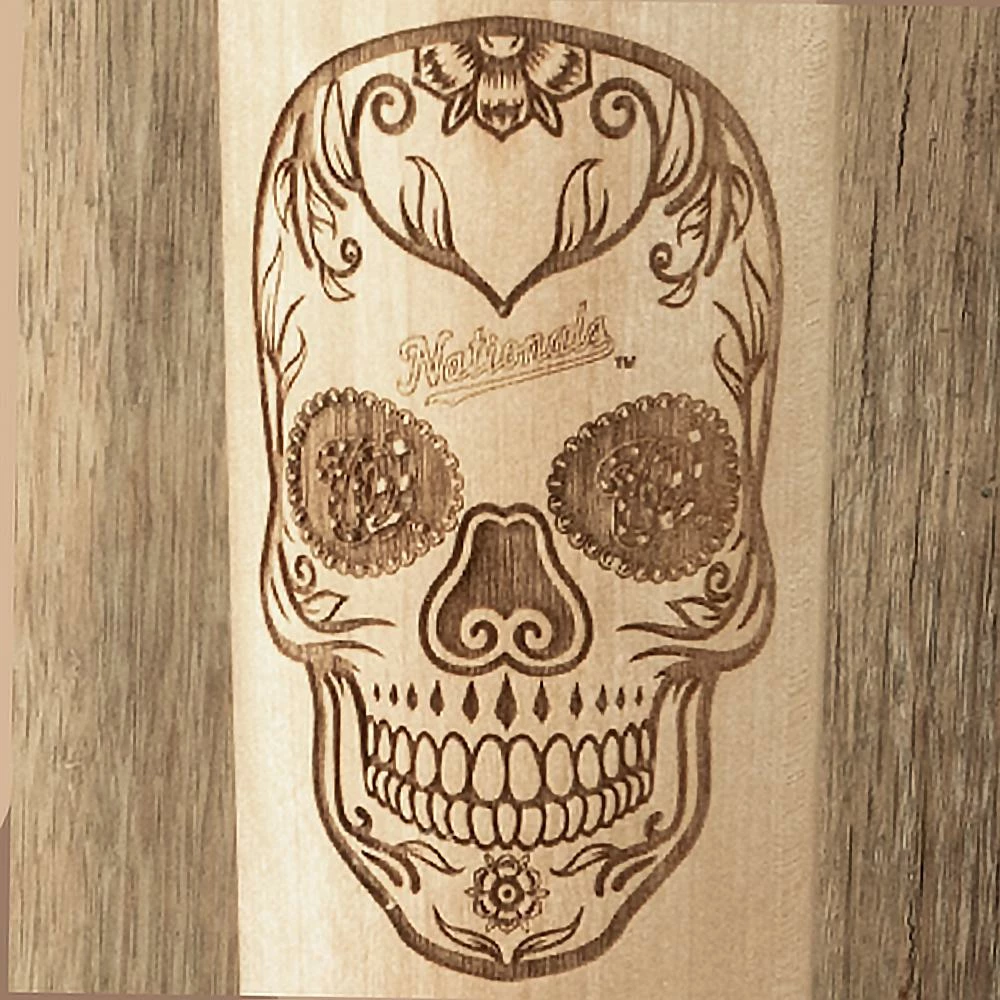 Washington Nationals Sugar Skull Dugout Mug® | Baseball Bat Mug 2 Washington Nationals Sugar Skull Dugout Mug® | Baseball Bat Mug - Image 2