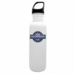 26oz Excursion Stainless Steel Water Bottle - Full Color -Dugout Mugs Sales Shop White Black PR P4 WB12084SS XX FCP 2