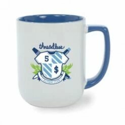 17 Oz Windsor Two Tone White Ceramic Coffee Mug -Dugout Mugs Sales Shop White Ocean Blue SA PR M2101 2 1