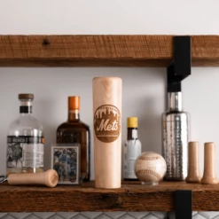 New York Mets Dugout Mug® | Baseball Bat Mug -Dugout Mugs Sales Shop baseball bat mug new york mets circle display.ong