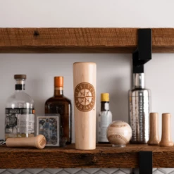 Seattle Mariners Dugout Mug® | Baseball Bat Mug -Dugout Mugs Sales Shop baseball bat mug seattle mariners cirlce display