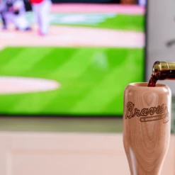 Atlanta Braves Wined Up® | Baseball Bat Wine Mug 12 Atlanta Braves Wined Up® | Baseball Bat Wine Mug -Dugout Mugs Sales Shop baseball bat wine glass atlanta braves pour