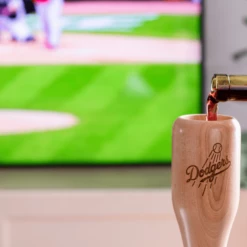 Los Angeles Dodgers Wined Up® | Baseball Bat Wine Mug -Dugout Mugs Sales Shop baseball bat wine glass los angeles dodgers pour