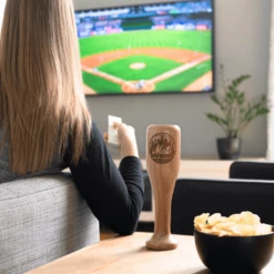 New York Mets Wined Up® | Baseball Bat Wine Mug -Dugout Mugs Sales Shop baseball bat wine glass new york mets circle living room