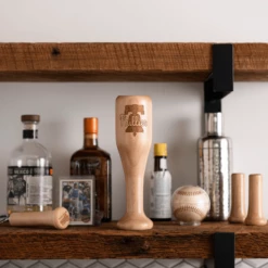 Philadelphia Phillies Wined Up®| Baseball Bat Wine Mug -Dugout Mugs Sales Shop baseball bat wine glass philadelphia phillies bell display