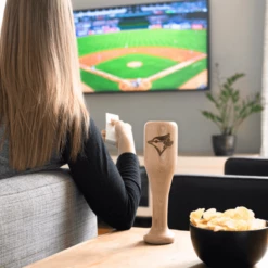Toronto Blue Jays Bird Wined Up® | Baseball Bat Wine Mug -Dugout Mugs Sales Shop baseball bat wine glass toronto blue jays bird living room