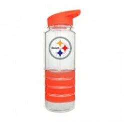 25 Oz Tritan Rubber Grip Water Bottle - Full Color -Dugout Mugs Sales Shop clear orange PR P4 WBF530 XX FCP 2