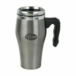 16 Oz Engraved Black Chrome Esprit Travel Mug