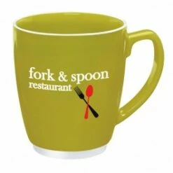 16 Oz. Large Color Bistro With Accent Coffee Mug -Dugout Mugs Sales Shop green NW PR 45518 2