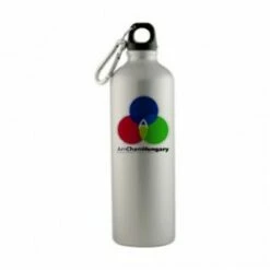 25 Oz Sport Flask Aluminum Water Bottle-Full Color -Dugout Mugs Sales Shop silver black PR P4 WB12038AL XX FCP 2