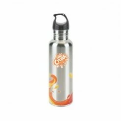 25 Oz. Stainless Wave Water Bottle -Dugout Mugs Sales Shop silver orange sw pr st2009 2 1