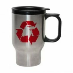 16 Oz Plastic Lined Stainless Steel Bullet Travel Mug