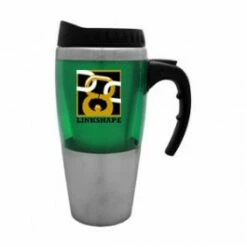16 Oz Acrylic Band Travel Mug - Full Color -Dugout Mugs Sales Shop stainless green PR P4 AS1900 XX FCP 2