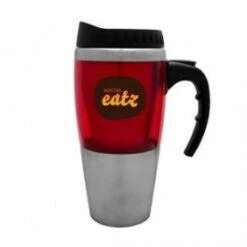 16 Oz Acrylic Band Travel Mug - Full Color -Dugout Mugs Sales Shop stainless red PR P4 AS1900 XX FCP 2