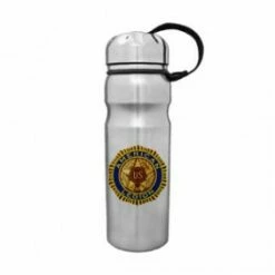 25 Oz Stainless Finger Groove Cylinder Water Bottle - Full Color