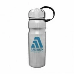 25 Oz Stainless Finger Groove Cylinder Water Bottle