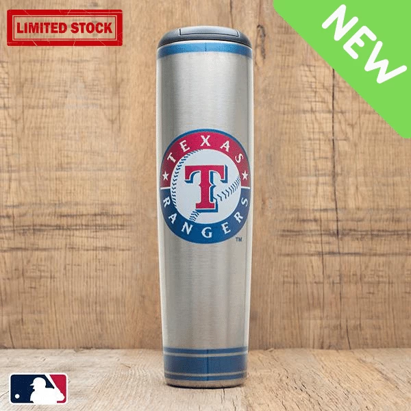 Texas Rangers Metal Dugout Mug | Stainless Steel Baseball Bat Mug 1 Texas Rangers Metal Dugout Mug | Stainless Steel Baseball Bat Mug