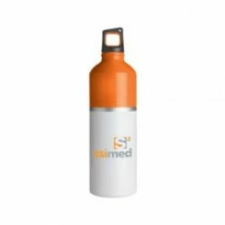 25 Oz 2-Tone Color Spot Aluminum Water Bottle -Dugout Mugs Sales Shop white orange SW PR WB1911 2